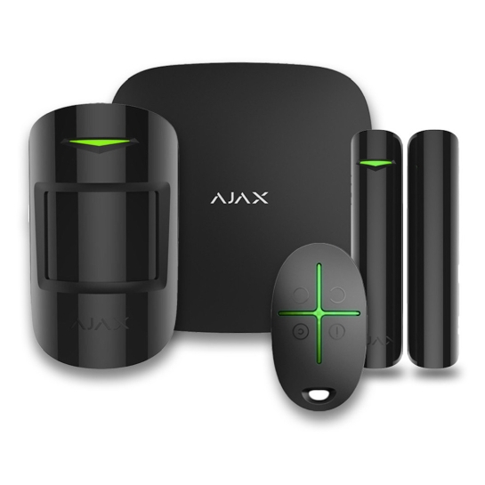 Комплект бездротової сигналізації Ajax StarterKit Black - ціна, характеристики, відгуки, розстрочка, фото 1