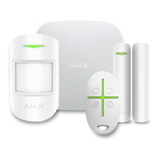 Комплект бездротової сигналізації Ajax StarterKit Plus White - ціна, характеристики, відгуки, розстрочка, фото 1