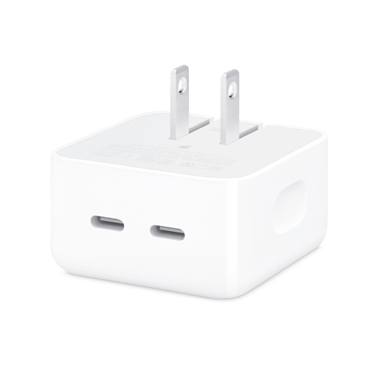 Мережевий зарядний пристрій Apple 35W Dual USB-C Port Compact Power Adapter - ціна, характеристики, відгуки, розстрочка, фото 1