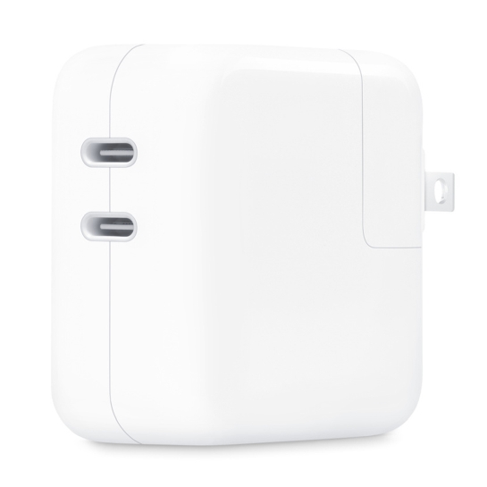 Мережевий зарядний пристрій Apple 35W Dual USB-C Port Power Adapter - ціна, характеристики, відгуки, розстрочка, фото 1