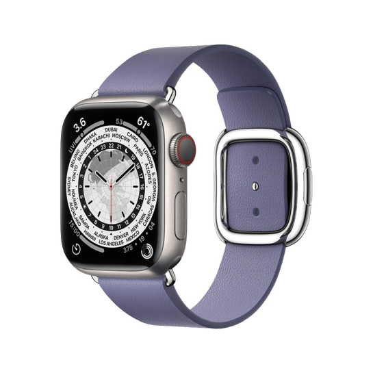 Смарт-часы Apple Watch Series 7 + LTE 41mm Silver Titanium with Wisteria Modern Buckle Small - цена, характеристики, отзывы, рассрочка, фото 1