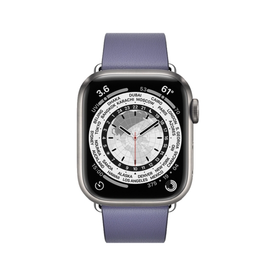 Смарт-годинник Apple Watch Series 7 + LTE 41mm Silver Titanium with Wisteria Modern Buckle Small - ціна, характеристики, відгуки, розстрочка, фото 2