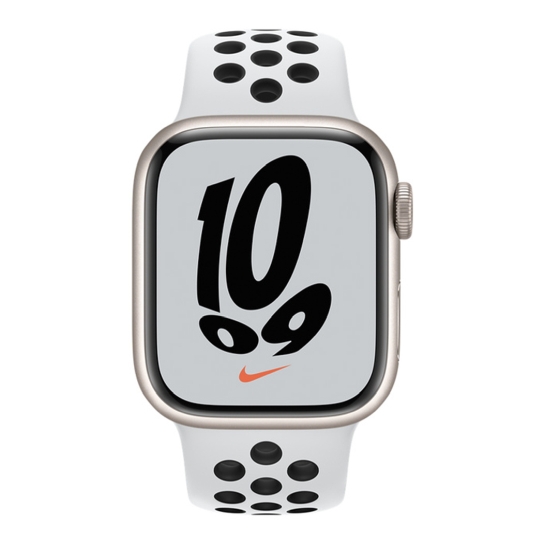 Смарт-годинник Apple Watch Series 7 Nike+ LTE 45mm Starlight Aluminum Case with Pure Platinum/Black Nike Sport Band - ціна, характеристики, відгуки, розстрочка, фото 2