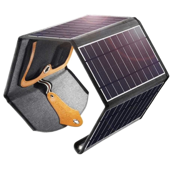 Сонячний зарядний пристрій Choetech 22W Foldable Solar Сharger Panels - ціна, характеристики, відгуки, розстрочка, фото 1
