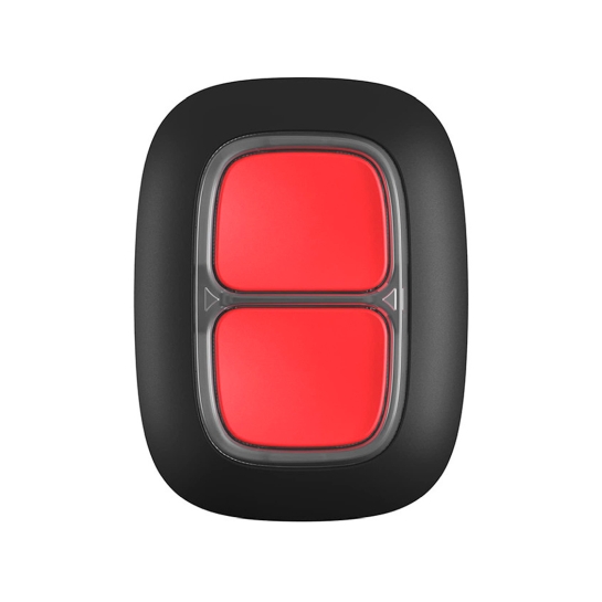Бездротова екстрена кнопка Ajax DoubleButton Black - ціна, характеристики, відгуки, розстрочка, фото 1