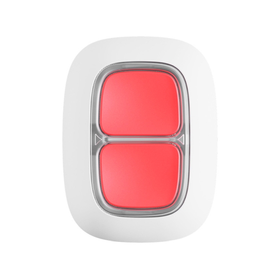 Бездротова екстрена кнопка Ajax DoubleButton White - ціна, характеристики, відгуки, розстрочка, фото 1