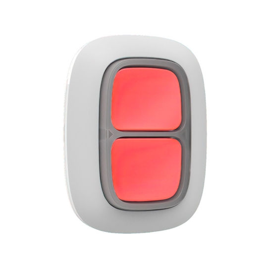 Бездротова екстрена кнопка Ajax DoubleButton White - ціна, характеристики, відгуки, розстрочка, фото 2