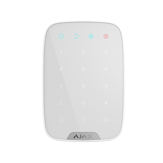 Бездротова сенсорна клавіатура Ajax KeyPad White - ціна, характеристики, відгуки, розстрочка, фото 1