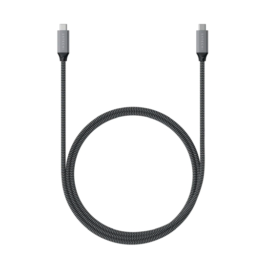 Кабель Satechi USB4 C to C Cable 100W Space Gray (80 cm) - ціна, характеристики, відгуки, розстрочка, фото 1