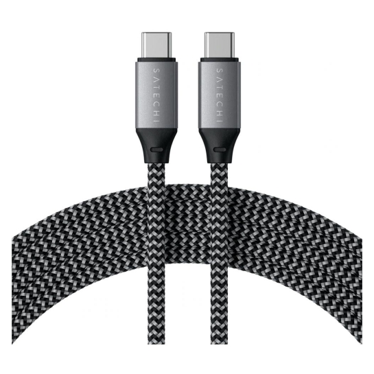 Кабель Satechi USB4 C to C Cable 100W Space Gray (80 cm) - ціна, характеристики, відгуки, розстрочка, фото 2