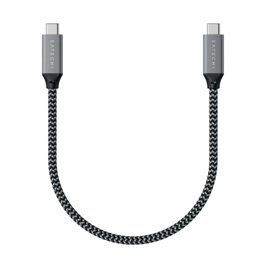 Кабель Satechi USB4 C to C Cable 100W Space Gray (25 cm)