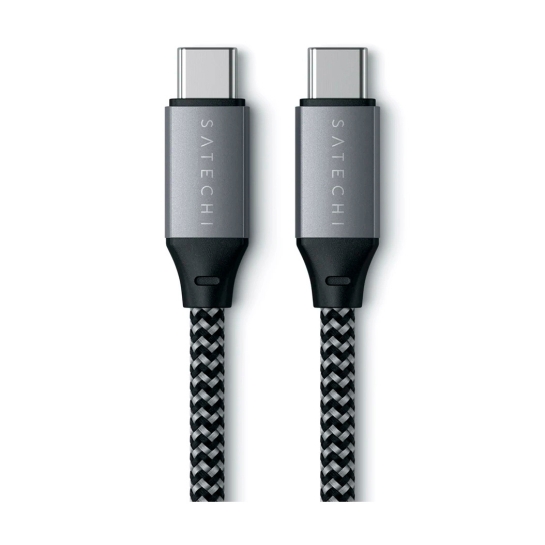 Кабель Satechi USB4 C to C Cable 100W Space Gray (25 cm) - ціна, характеристики, відгуки, розстрочка, фото 2