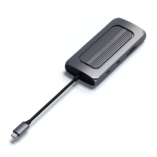 USB-хаб Satechi Aluminum USB-C Multi-Port MX Adapter Space Gray - цена, характеристики, отзывы, рассрочка, фото 3