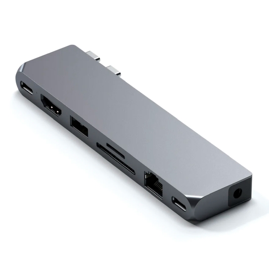 USB-хаб Satechi Aluminum USB-C Pro Hub Max Adapter Space Gray - цена, характеристики, отзывы, рассрочка, фото 2