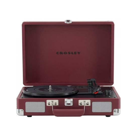 Вініловий програвач Crosley Cruiser Deluxe Bluetooth Suitcase Turntable Burgundy - ціна, характеристики, відгуки, розстрочка, фото 1