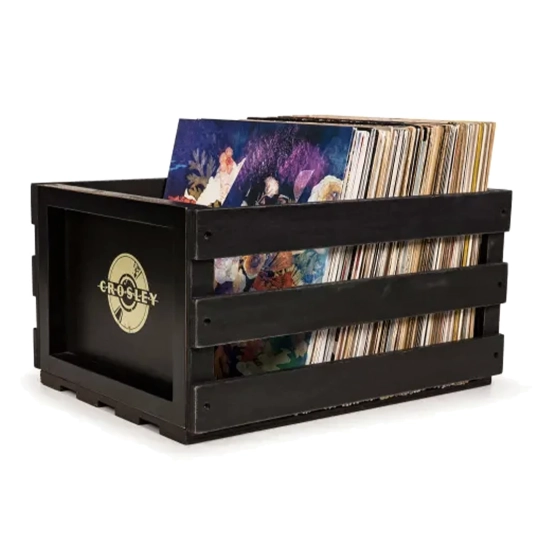 Подставка под виниловые пластинки Crosley Record Storage Crate Black