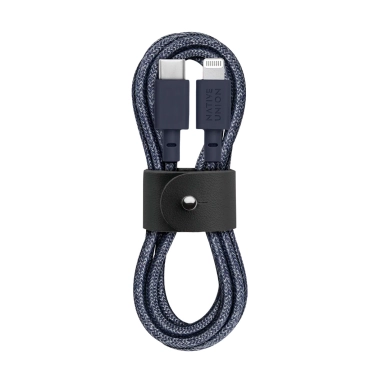 Кабель Native Union Belt Cable USB-C to Lightning Indigo (1.2 m) - цена, характеристики, отзывы, рассрочка, фото 1