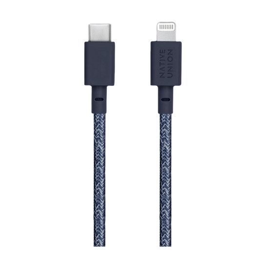 Кабель Native Union Belt Cable USB-C to Lightning Indigo (1.2 m) - ціна, характеристики, відгуки, розстрочка, фото 2