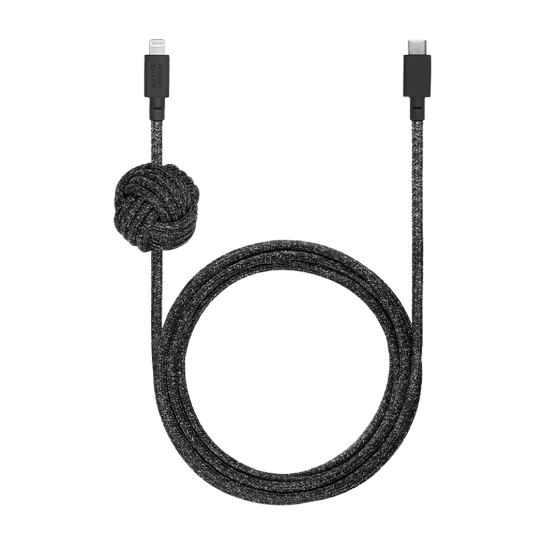 Кабель Native Union Night Cable USB-C to Lightning Cosmos Black (3 m)