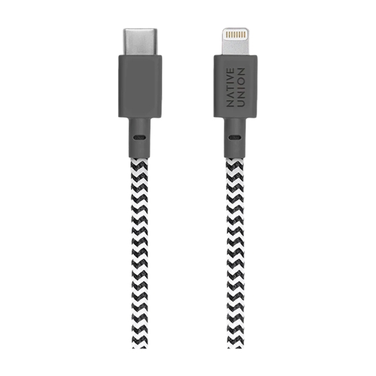 Кабель Native Union Night Cable USB-C to Lightning Zebra (3 m) - цена, характеристики, отзывы, рассрочка, фото 2