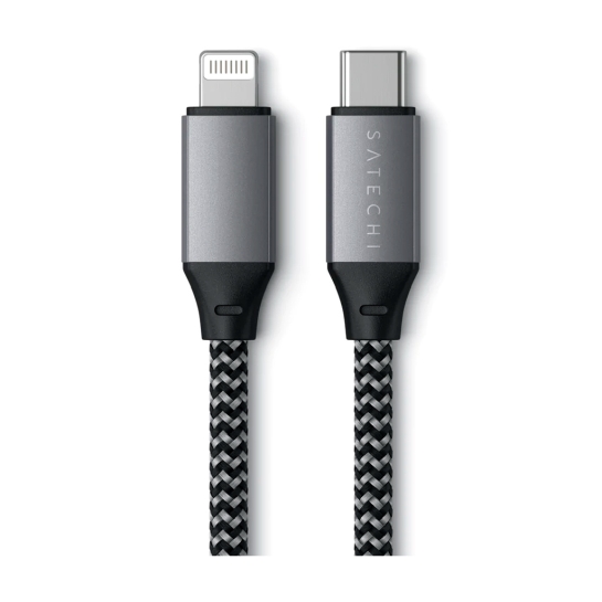 Кабель Satechi USB-C to Lightning Cable Space Gray (25 cm) - ціна, характеристики, відгуки, розстрочка, фото 1