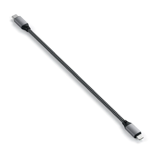 Кабель Satechi USB-C to Lightning Cable Space Gray (25 cm) - ціна, характеристики, відгуки, розстрочка, фото 3