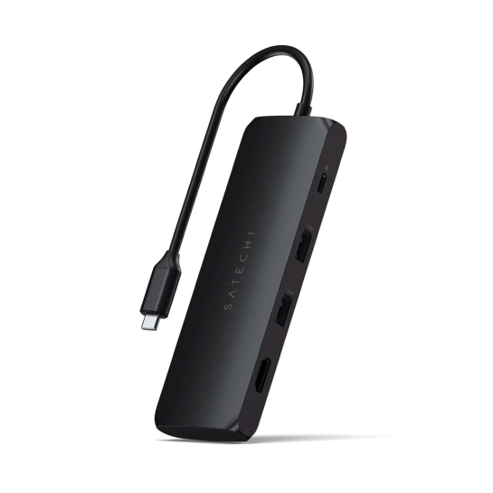 USB-хаб Satechi Aluminum Type-C Hybrid Multiport Adapter Black - цена, характеристики, отзывы, рассрочка, фото 3
