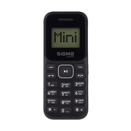 Мобильный телефон Sigma mobile X-style 14 Mini Dual Sim Black/Green - цена, характеристики, отзывы, рассрочка, фото 1