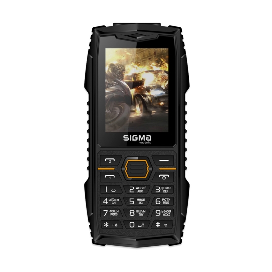 Мобільний телефон Sigma mobile X-treme AZ68 Dual Sim Black/Orange - цена, характеристики, отзывы, рассрочка, фото 1