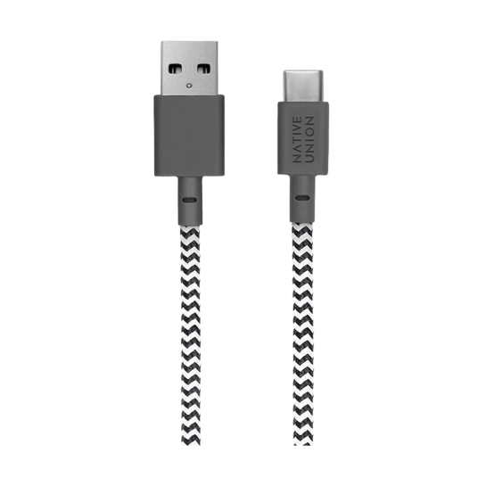 Кабель Native Union Belt Cable USB-A to USB-C Zebra (3 m) - ціна, характеристики, відгуки, розстрочка, фото 2