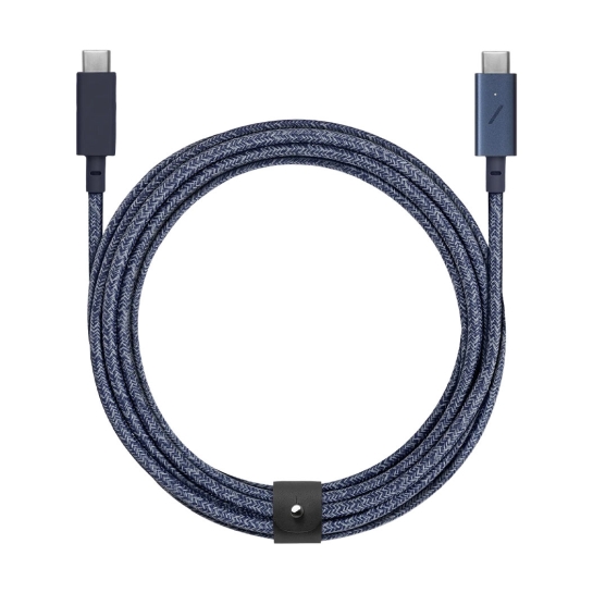 Кабель Native Union Belt Cable USB-C to USB-C Pro Indigo (2.4 m) - ціна, характеристики, відгуки, розстрочка, фото 1