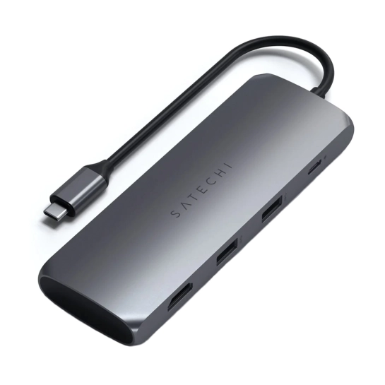 USB-хаб Satechi Aluminum Type-C Hybrid Multiport Adapter Space Gray