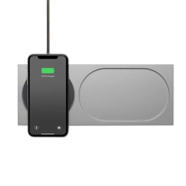 Бездротовий зарядний пристрій Native Union Tom Dixon Stash Block Wireless Station Silver - цена, характеристики, отзывы, рассрочка, фото 1