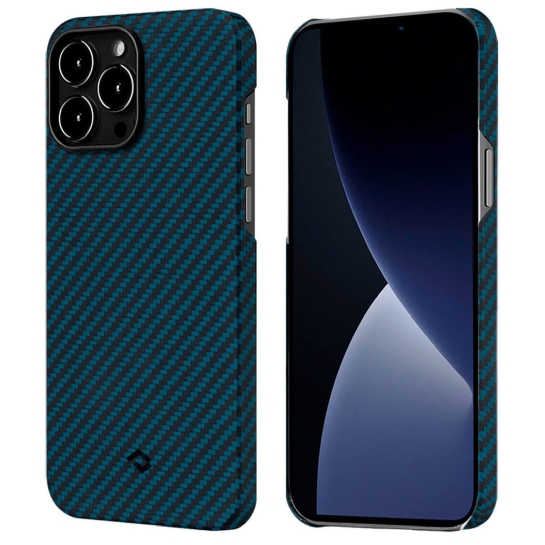 Чехол Pitaka MagEZ Twill Case 2 for iPhone 13 Pro Max Black/Blue - цена, характеристики, отзывы, рассрочка, фото 1