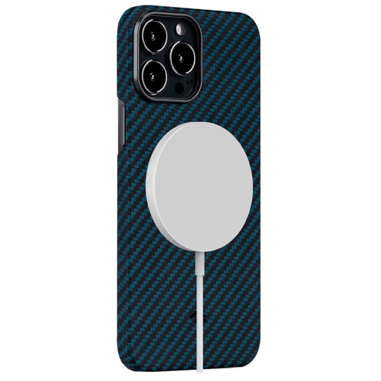 Чехол Pitaka MagEZ Twill Case 2 for iPhone 13 Pro Max Black/Blue - цена, характеристики, отзывы, рассрочка, фото 2