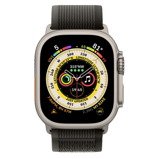 Apple Watch Ultra + LTE 49mm Titanium Case with S/M Size Black/Gray Trail Loop - цена, характеристики, отзывы, рассрочка, фото 2