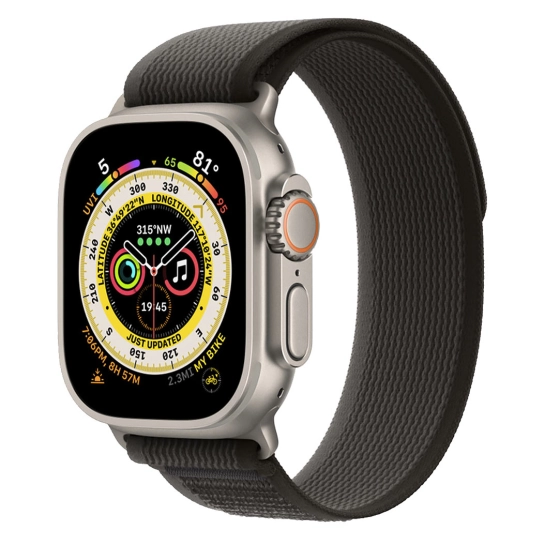 Apple Watch Ultra + LTE 49mm Titanium Case з M/L Size Black/Gray Trail Loop