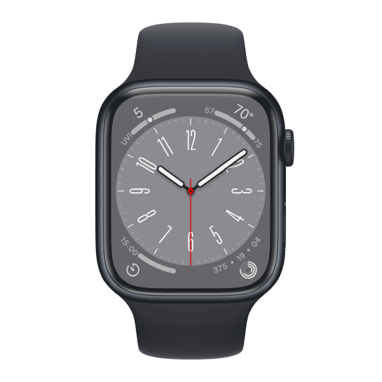 Apple Watch 8 + LTE 45mm Midnight Aluminum Case with Midnight Sport Band - цена, характеристики, отзывы, рассрочка, фото 2