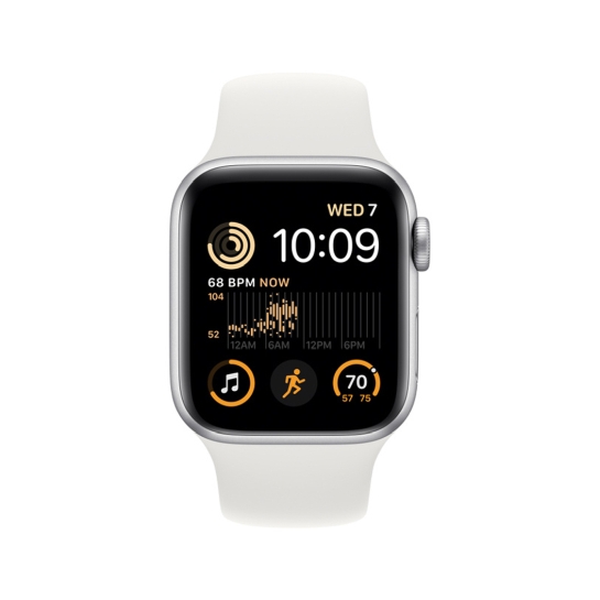 Apple Watch SE 2 + LTE 40mm Silver Aluminum Case with White Sport Band - ціна, характеристики, відгуки, розстрочка, фото 2