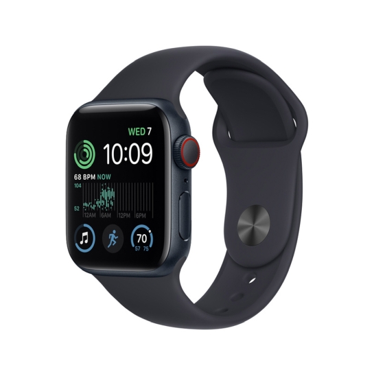 Apple Watch SE 2 + LTE 40mm Midnight Aluminum Case with Midnight Sport Band - ціна, характеристики, відгуки, розстрочка, фото 1