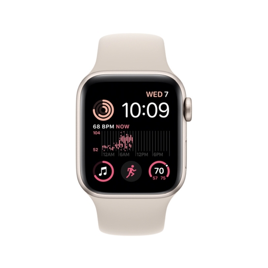 Apple Watch SE 2 40mm Starlight Aluminum Case with Starlight Sport Band - ціна, характеристики, відгуки, розстрочка, фото 2