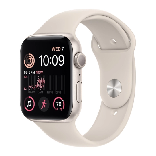 Apple Watch SE 2 44mm Starlight Aluminum Case with Starlight Sport Band
