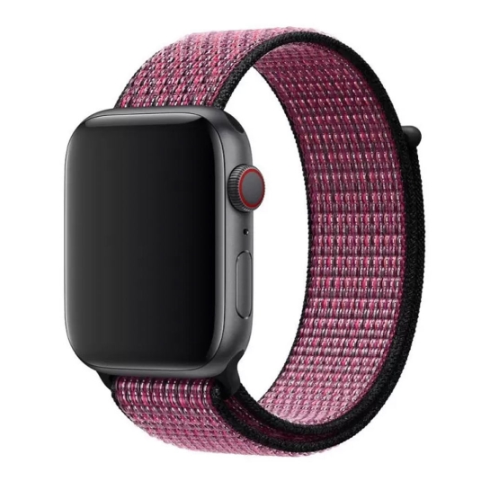 Ремінець Apple Nike Sport Loop for Apple Watch 42mm/44mm Pink Blast/True Berry - ціна, характеристики, відгуки, розстрочка, фото 1
