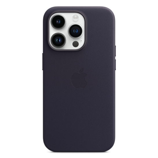 Чохол Apple Leather Case with MagSafe for iPhone 14 Pro Ink - ціна, характеристики, відгуки, розстрочка, фото 1