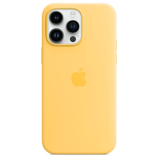Чохол Apple Silicone Case with MagSafe for iPhone 14 Pro Max Sunglow - ціна, характеристики, відгуки, розстрочка, фото 3