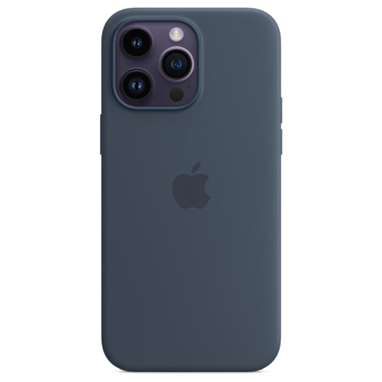 Чехол Apple Silicone Case with MagSafe for iPhone 14 Pro Max Storm Blue - цена, характеристики, отзывы, рассрочка, фото 3