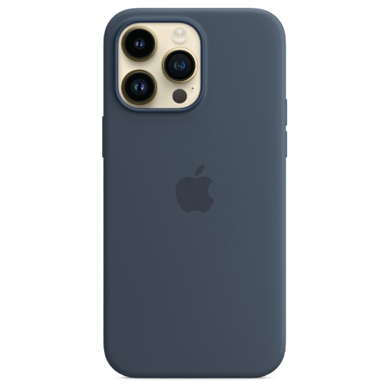 Чехол Apple Silicone Case with MagSafe for iPhone 14 Pro Max Storm Blue - цена, характеристики, отзывы, рассрочка, фото 4