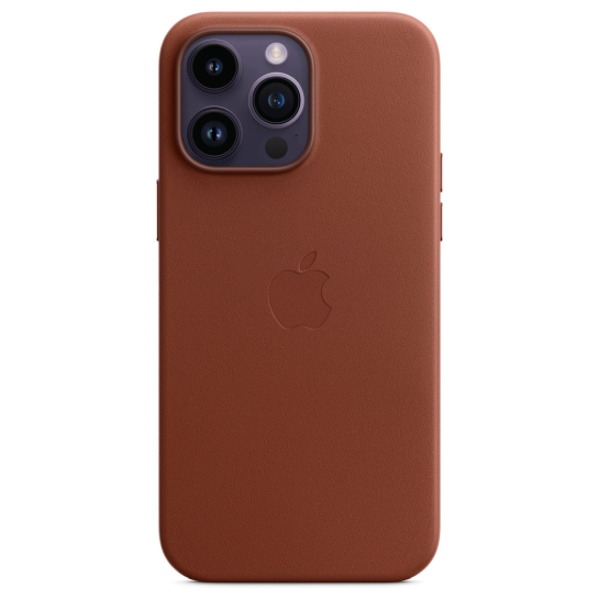 Чохол Apple Leather Case with MagSafe for iPhone 14 Pro Max Umber - ціна, характеристики, відгуки, розстрочка, фото 1