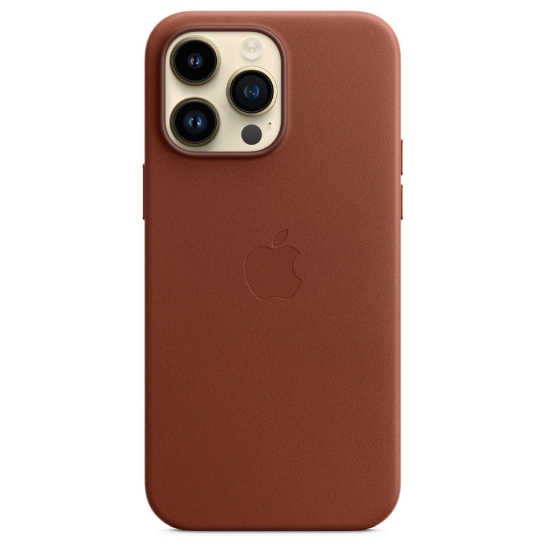 Чохол Apple Leather Case with MagSafe for iPhone 14 Pro Max Umber - ціна, характеристики, відгуки, розстрочка, фото 2
