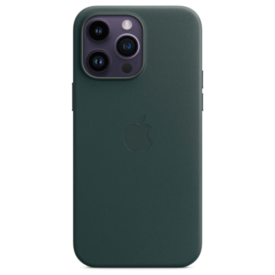 Чохол Apple Leather Case with MagSafe for iPhone 14 Pro Max Forest Green - ціна, характеристики, відгуки, розстрочка, фото 3